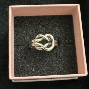 Elegant Silver Knot Ring
